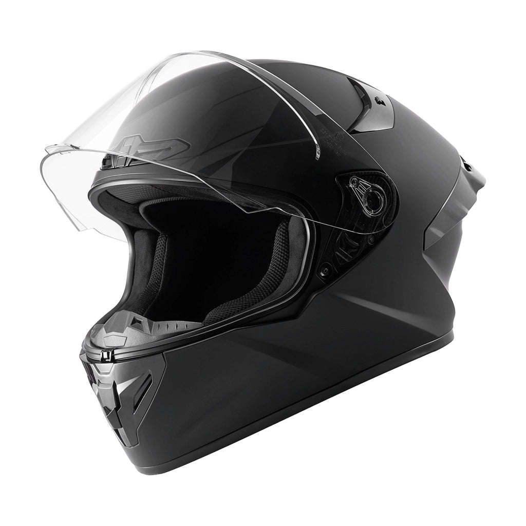 Casco integrale da moto MD-821 taglia XL nero in ABS con visiera trasparente omologato ECE 22.06 DOT robusto e pratico