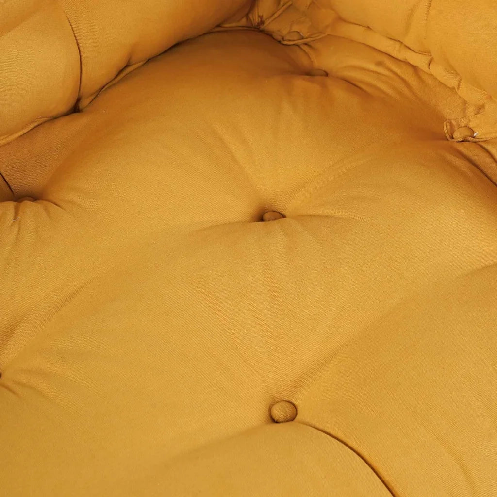 Cuscino per Divano Pallet 2 pz Tessuto Giallo 120 x 80 x 38 cm 4019093