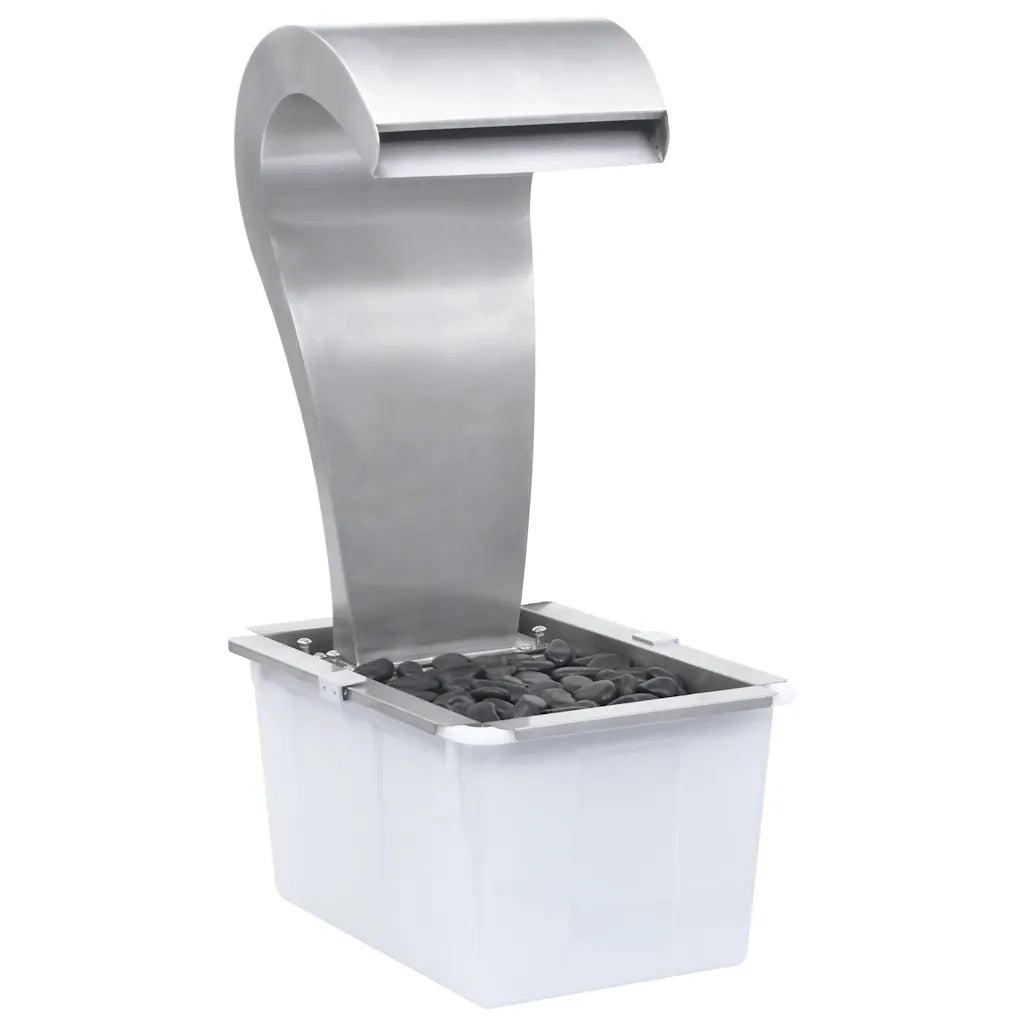Cascata da Giardino Argento 34x49x82 cm in Acciaio Inox 48093