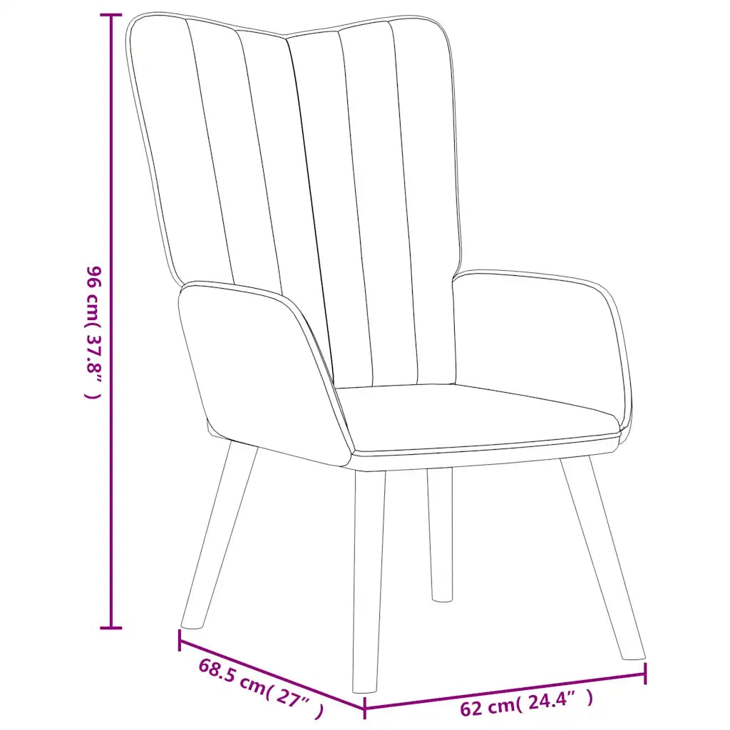 Poltrona Relax Bianco Crema in Velluto 327664