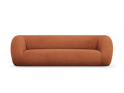 Cosmopolitan Design - Divano "Essen" 3 posti in bouclé marrone 