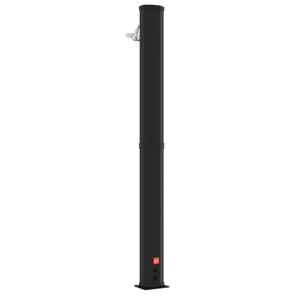 Doccia solare con testa doccia e rubinetto 40 l Nero 42039812
