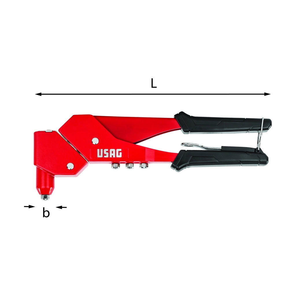 Rivettatrice manuale Usag con testa orientabile 995 AF 2,4 - 3,2 - 4,0 - 4,8 mm