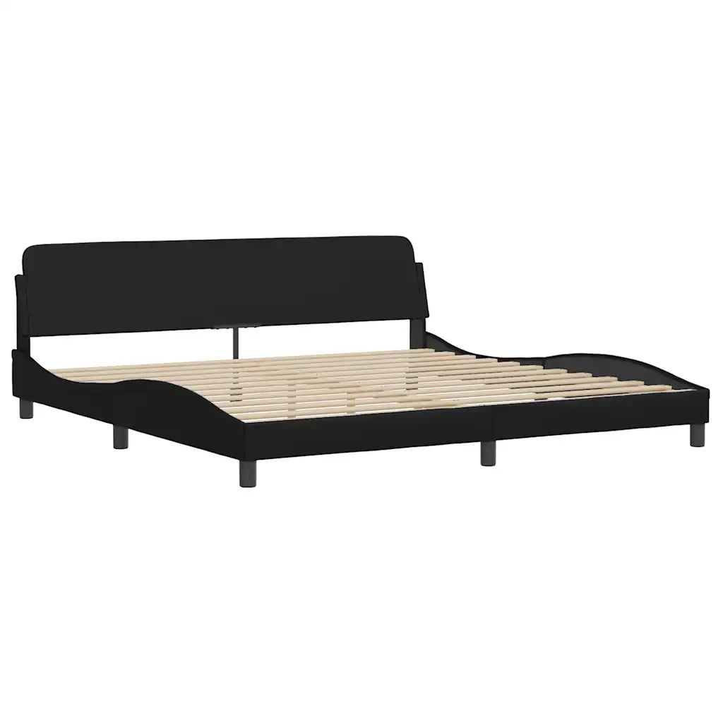 Giroletto Dover Nero 193x203 cm in Similpelle 373301