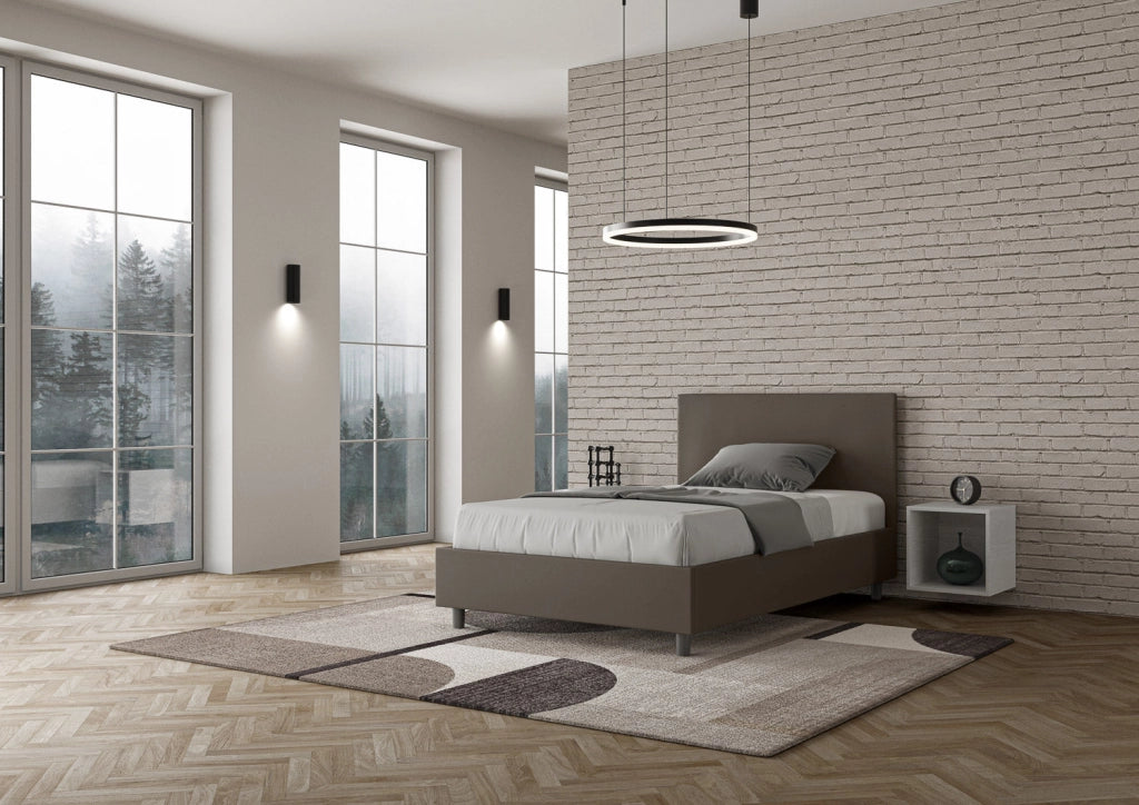 Letto 1 Piazza e Mezzo 120x210 cm Senza Rete Adele Cappuccino