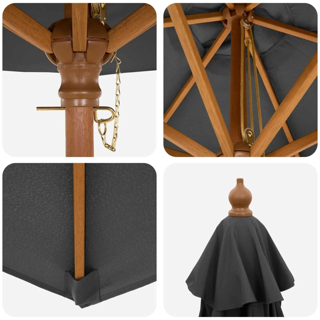Set da pranzo da esterno con ombrellone 8 pz 3438551
