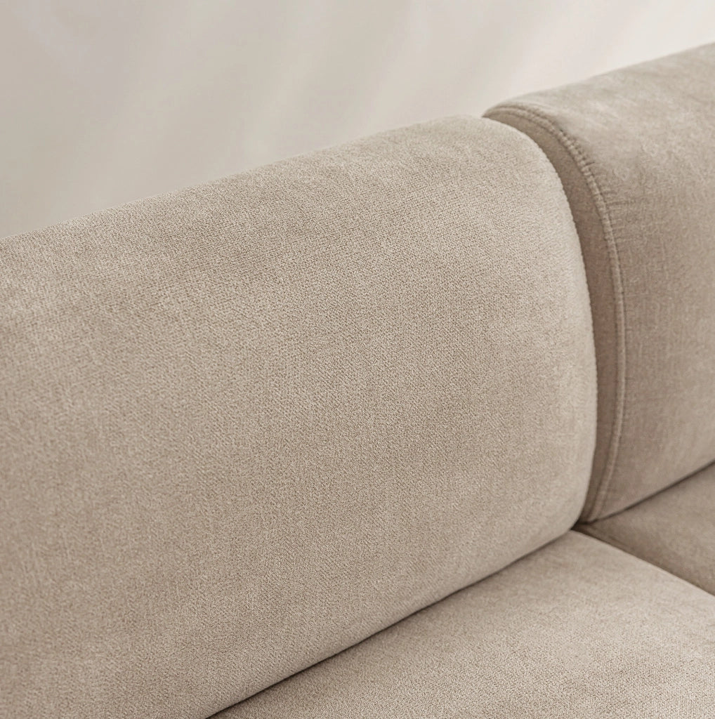 SOFA 3-4 posti 211x67x71 cm Chenille Beige