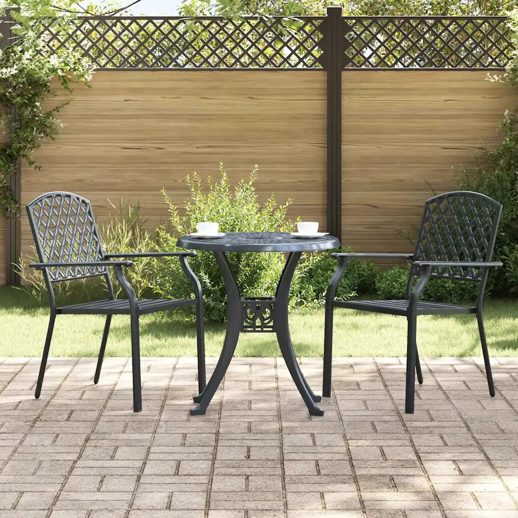 Sedia da Giardino 2 pz Antracite Acciaio 362775