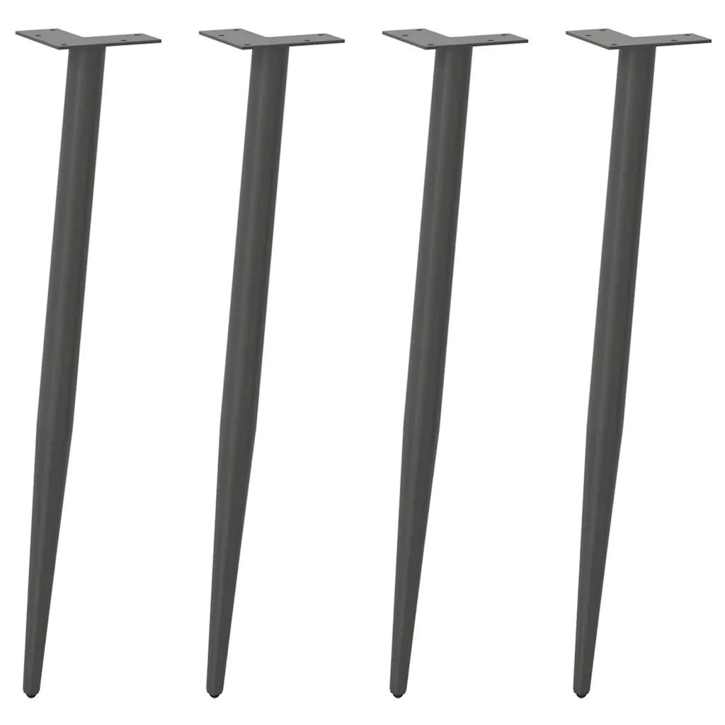 Gambe per Tavolo Consolle Forma Conica 4 pz Antracite 72-73 cm 4012518