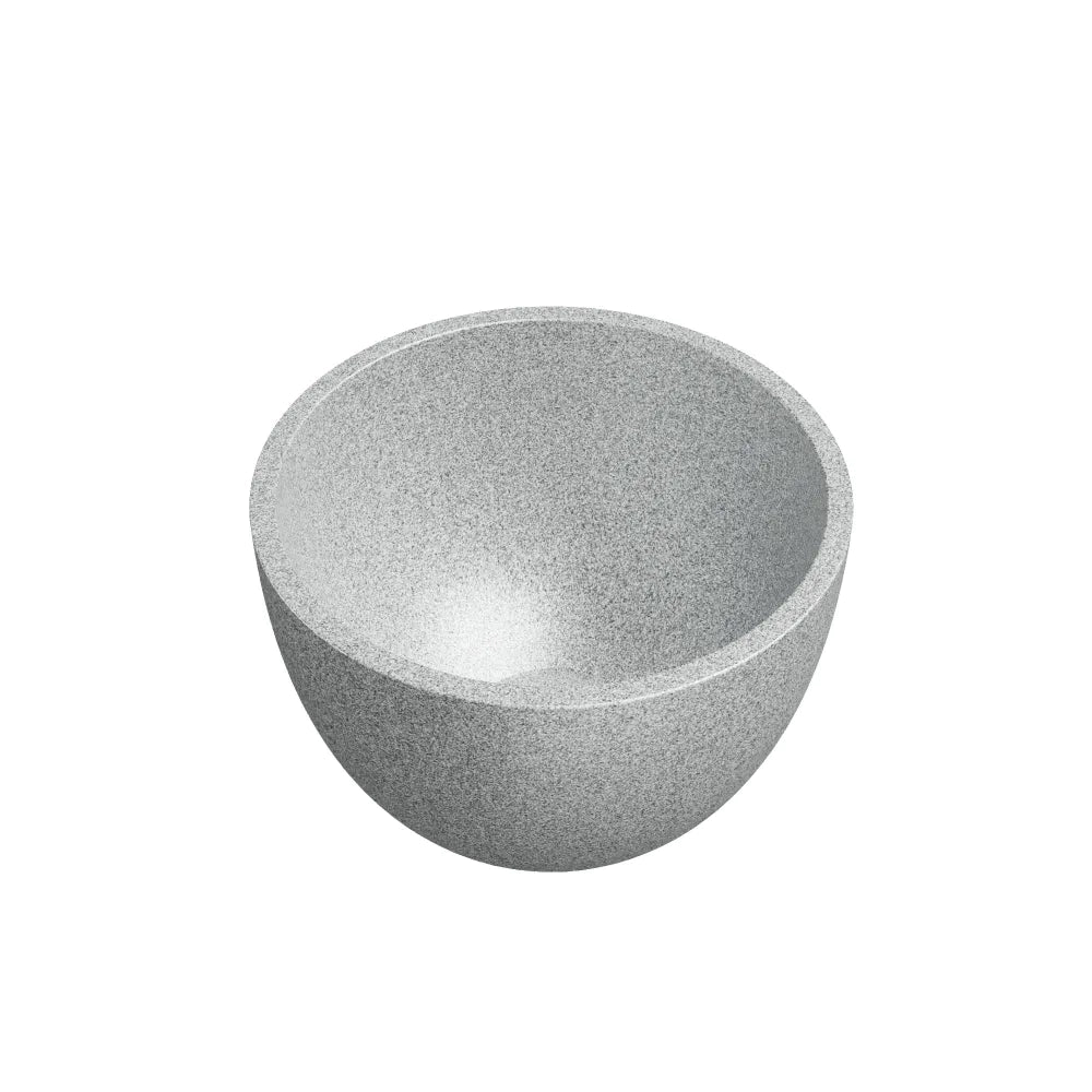 Lavabo da appoggio tondo in microcemento 22,5x15,5 cm beige | Sevan