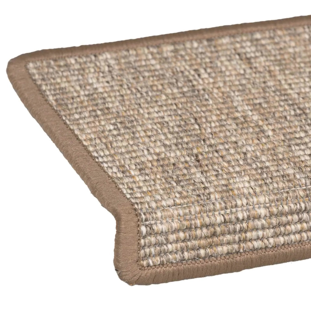 Tappetini per scale 15 pz 65x21x4 cm Marrone chiaro 326910