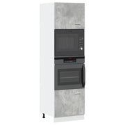 Mobile per Microonde “Lyon” Grigio Cemento 60x57x207 cm 856127