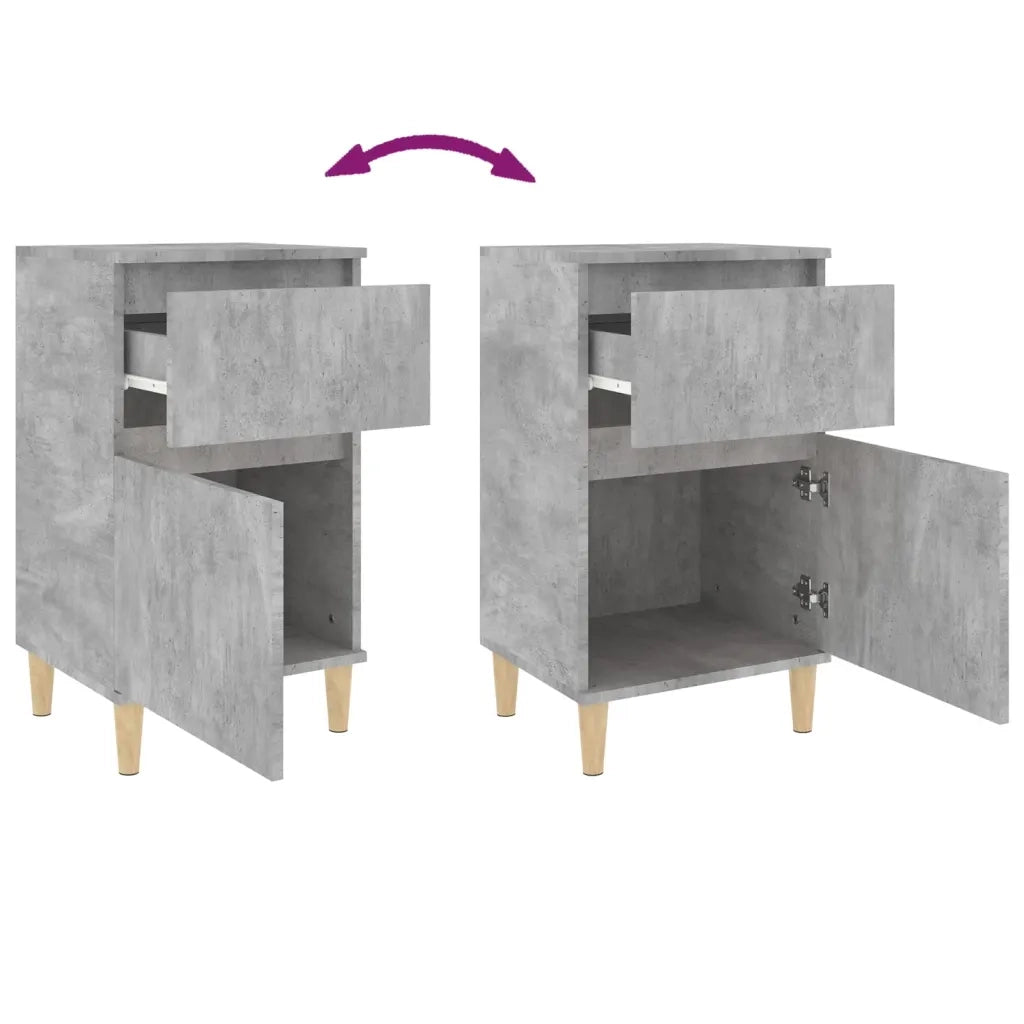 Comodino Grigio Cemento 40x35x70 cm 819700