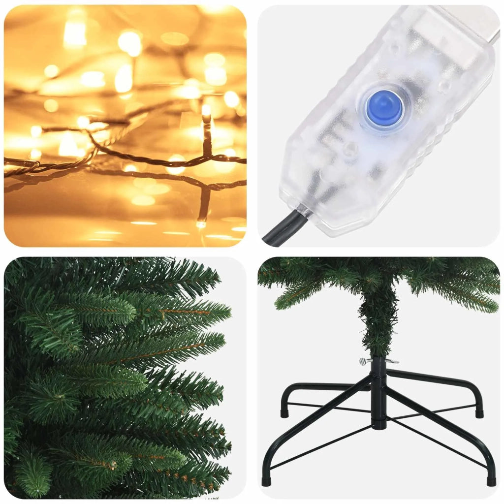 Albero di Natale Artificiale Sottile 180 cm 300 LED 3466347