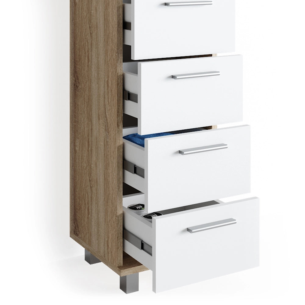 Vicco Cassettiera da bagno Sonoma 30 x 95 cm