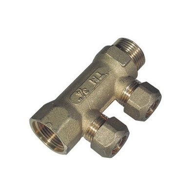 COLLETTORE MF DA 3/4    2 VIE PER COBRA-PEX- 3/4 x 18- TIEMM- pezzi 1