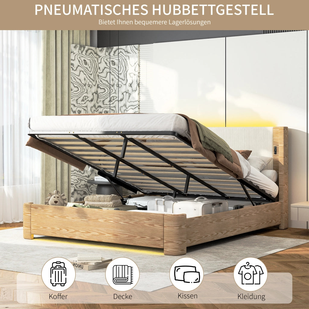 BL-536 Letto matrimoniale con contenitore a sollevamento a gas