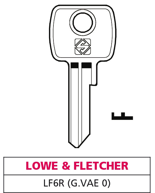 Silca CHIAVE OTTONE LF6R (G. VAE 0) LOWE & FLETCHER 10.00 pz