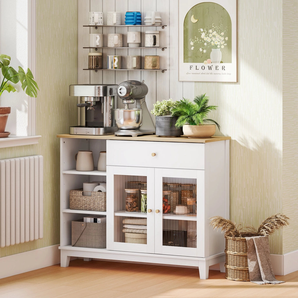 Armadio con ante e cassetti ¨C Minimal ¨C Bianco 100x35x80,3 cm