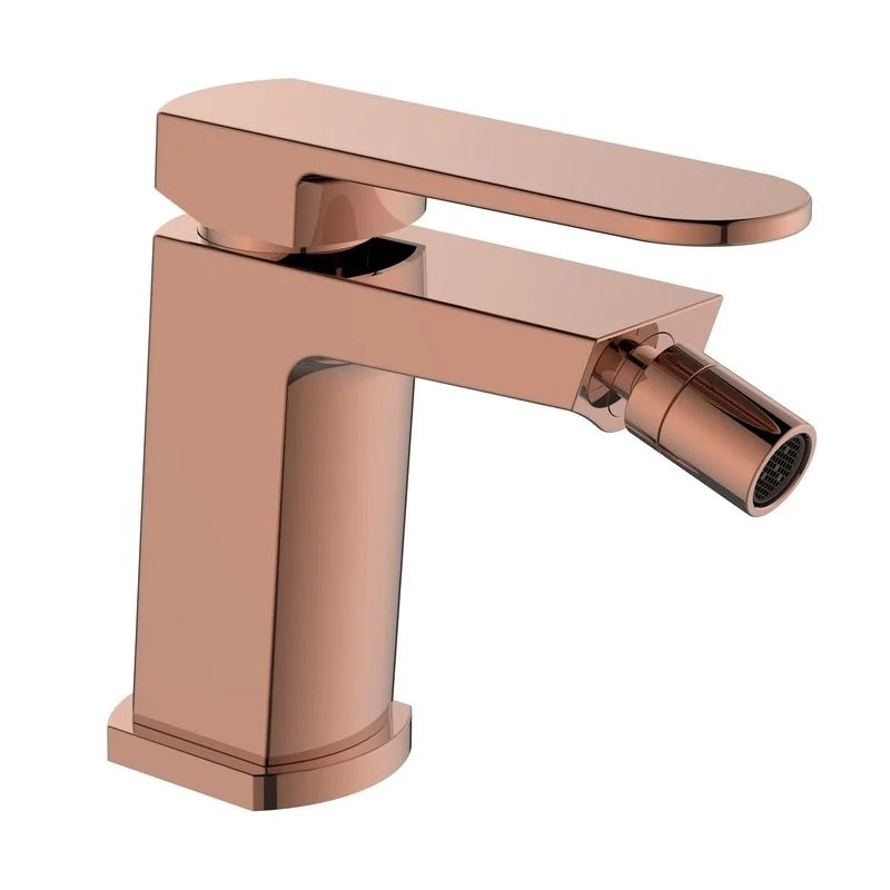 Miscelatore bidet rame lucido con piletta click clack - serie Venere