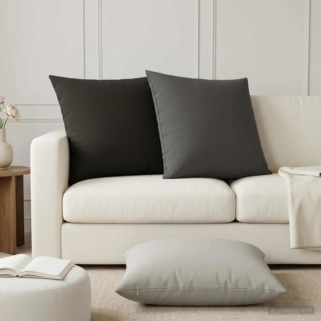 Cuscino con cuscino HEERLEN 2 pz Antracite Poliestere 928414