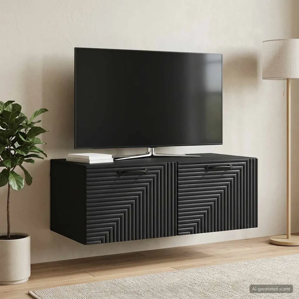 Mobile Porta TV da Muro Nero 78,5 x 41 x 30 cm 898686