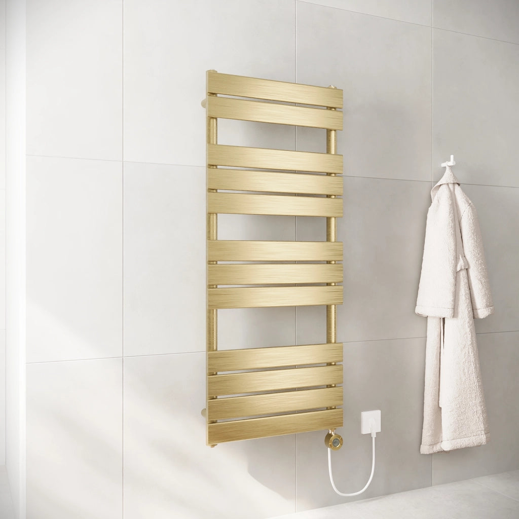 Termoarredo elettrico 1200x500 oro spazzolato interasse 450 | Andromeda