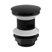 Piletta click clack da 1''1/4 nero opaco con troppo pieno