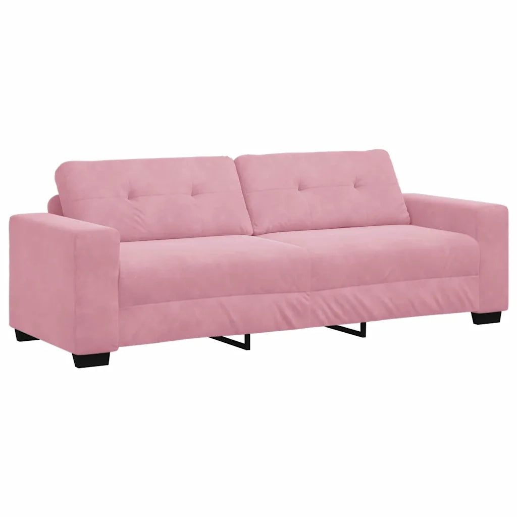 Divano 2 pz Rosa Velluto 3324724