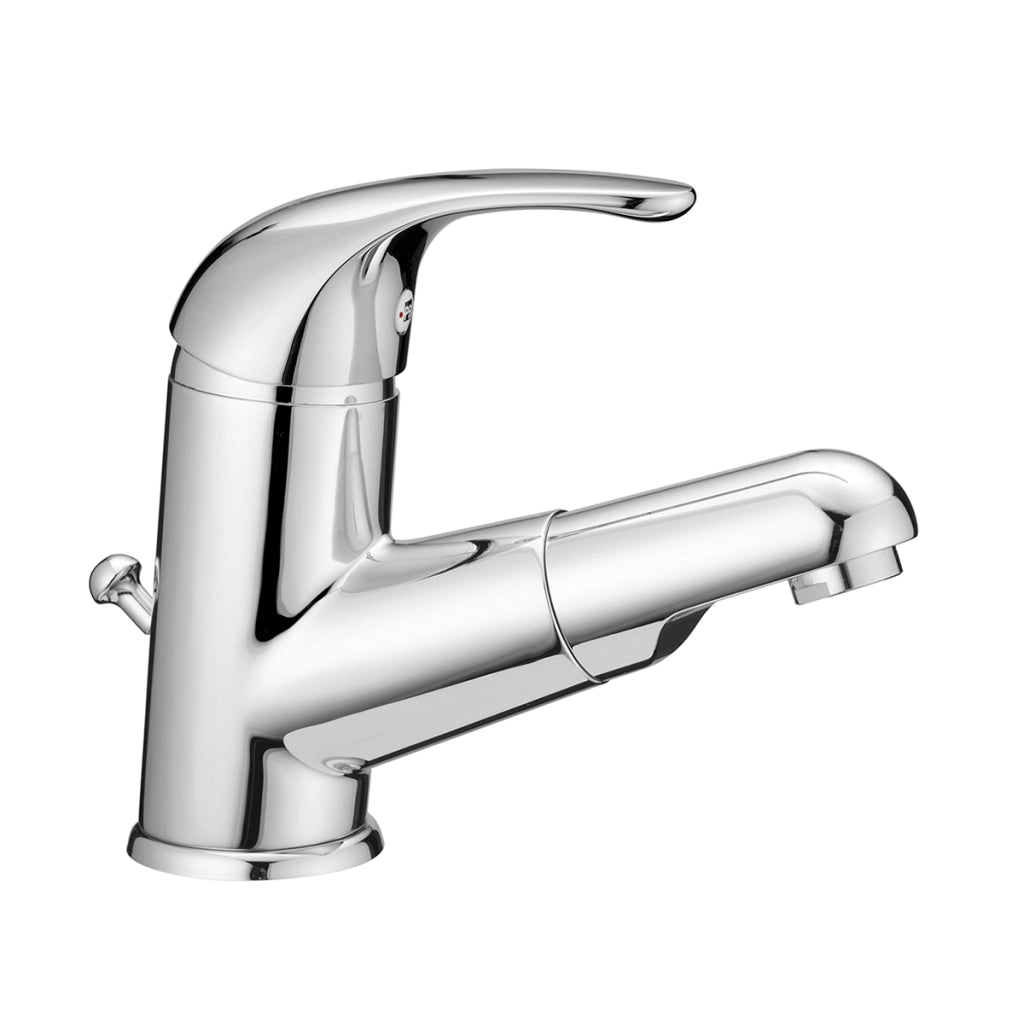 Monocomando lavabo con doccetta estraibile cromo