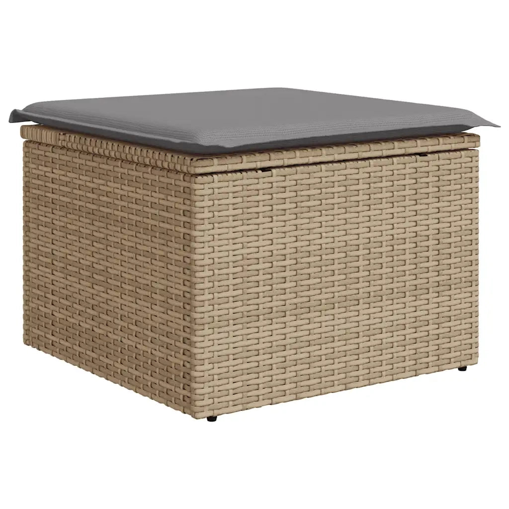 Set Divani da Giardino 7 pz con Cuscini Beige Polyrattan Acacia 3327622