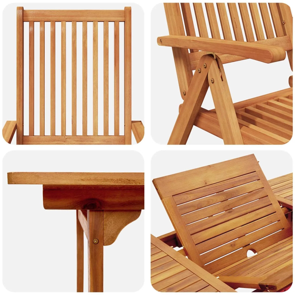 Set da pranzo da esterno con ombrellone 6 pz 3438533