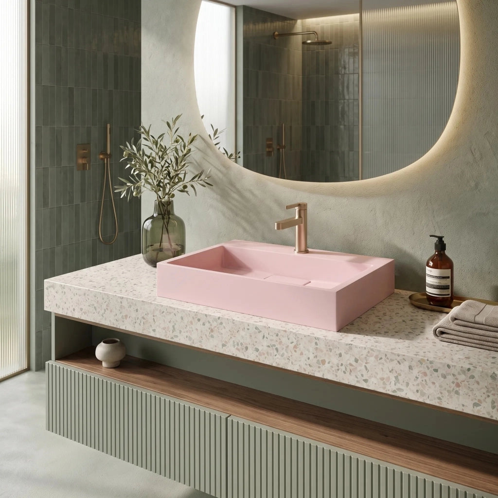 Lavabo In Conglomerato Goya Pink 50cm