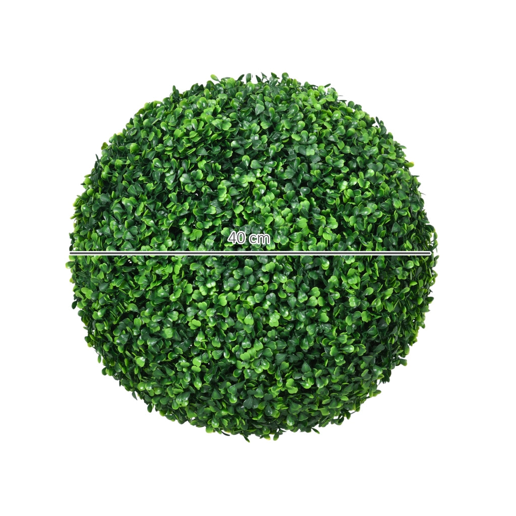 Sfera di bosso artificiale 2 pezzi realistica in plastica verde Ø 40 cm per ambienti interni ed esterni