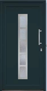 Porta di Sicurezza in Acciaio Nero Acciaio 88 x 200 cm 42008044