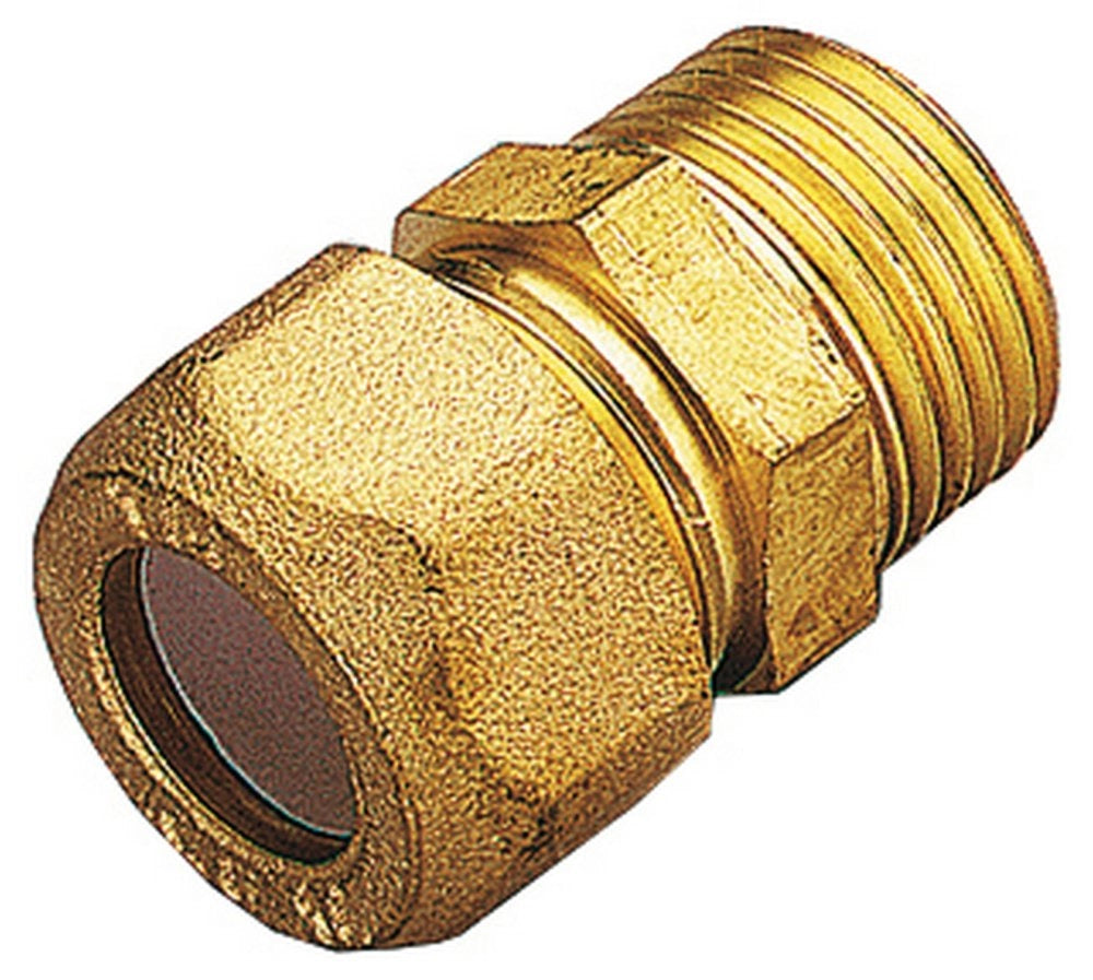 10pz raccordi ottone diritti bicono maschio gas 14x1/2 cod:ferx.26593
