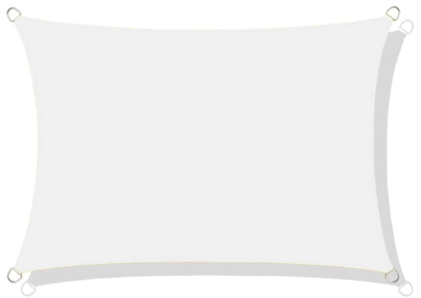 AIO FACTORY Vela ombreggiante 3x5 m Vela parasole da giardino impermeabile in bianco