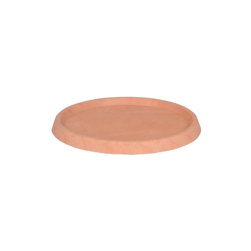 Sottovaso tondo 50×8 in resina Impruneta per vaso da esterno – Telcom
