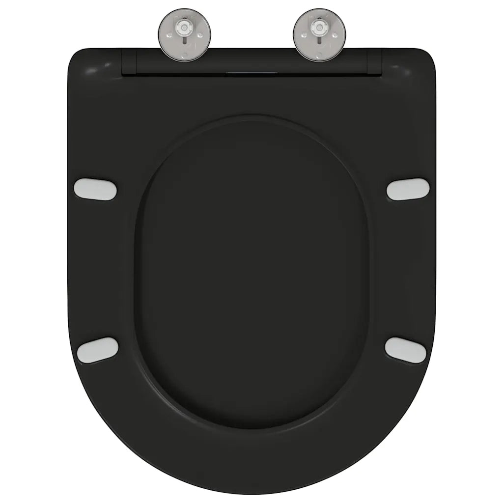 Sedile del WC Nero 47 x 36 x 3,4 cm Duroplast 42002368