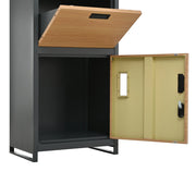 Cassetta postale da esterno con cassetto per pacchi ¨C Minimal ¨C con serratura a combinazione, materiale resistente alle intemperie