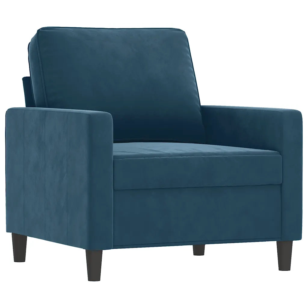 Poltrona Blu 60 cm Velluto 359188