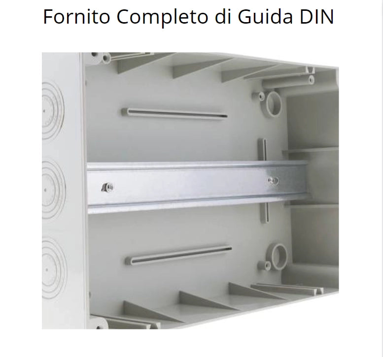 Marlanvil centralino parete grigio 6/12 moduli stagno ip65 modello 9212