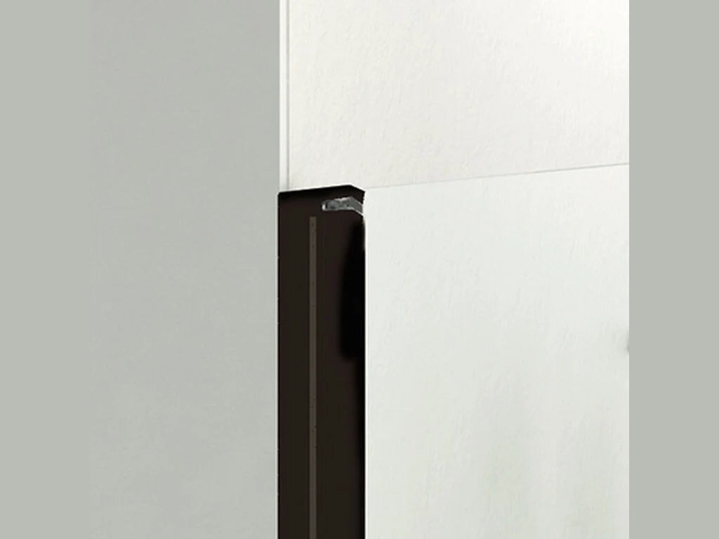 Box doccia frontale OPEN 2 porte battenti Nero Trasparente 110 cm (55+55) 107-110 cm