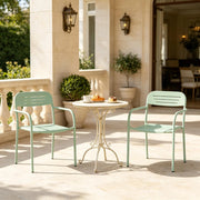 Set 2 sedie da giardino moderne, design compatto, impilabili
