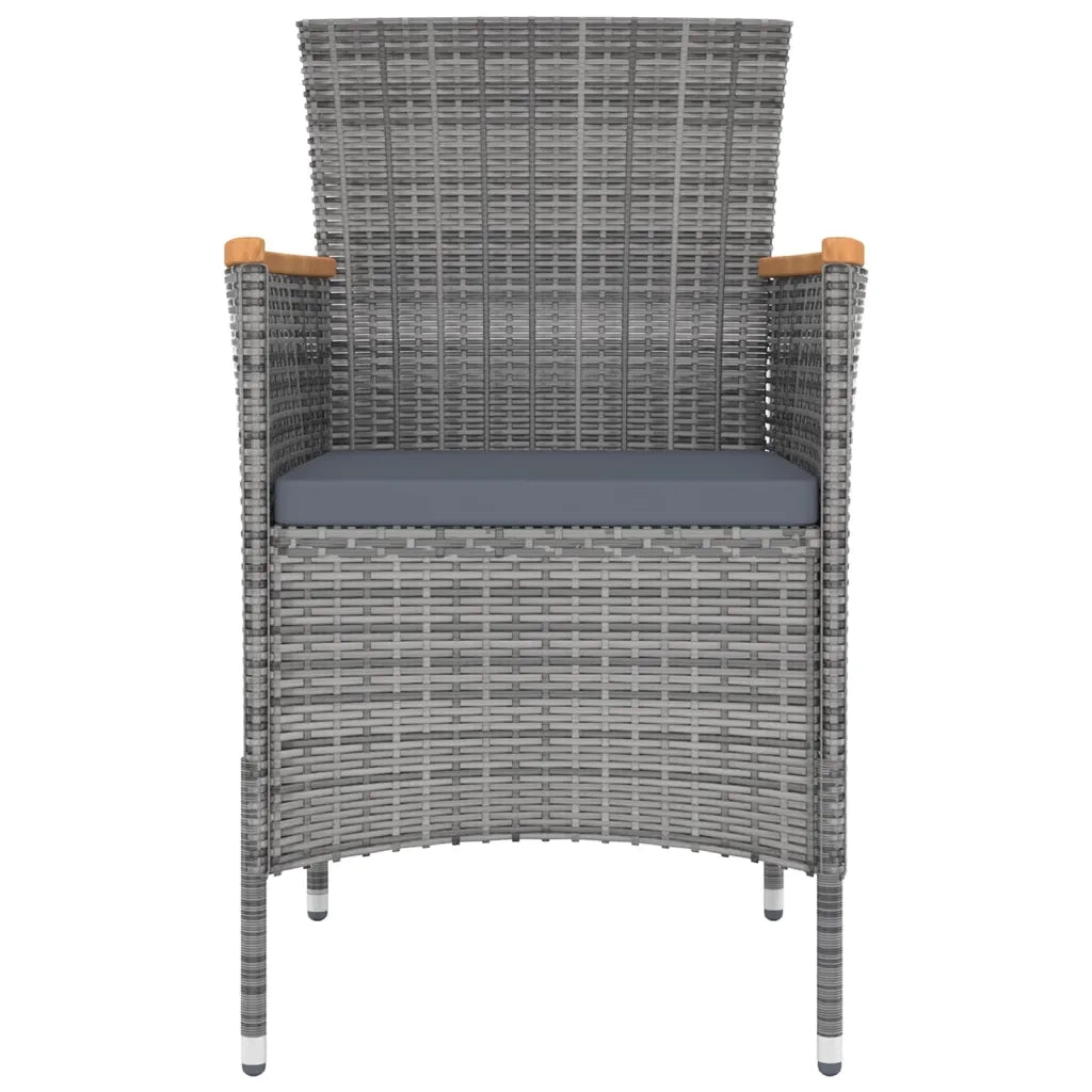 Set da Pranzo per Giardino 11 pz con Cuscini Grigio