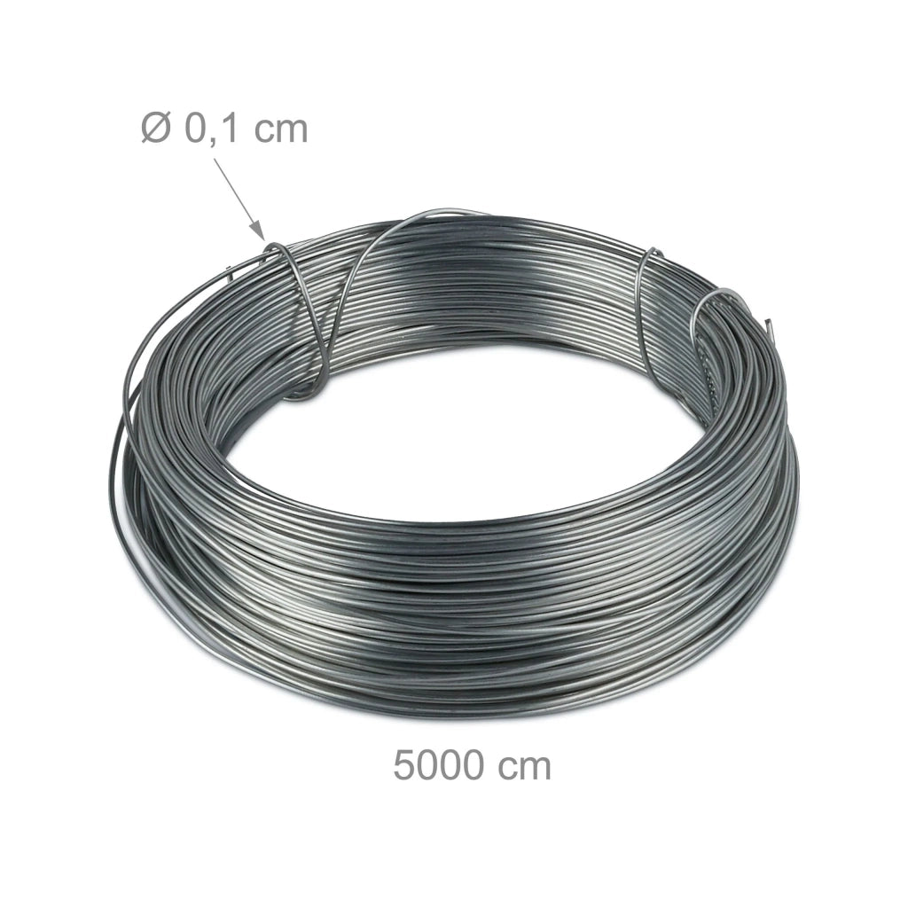 Set di 2 fili di legatura multiuso giardino casa 1 mm in acciaio zincato argentato 13_0012035