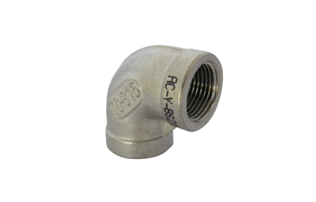 GOMITO A 90  ° FF ACCIAIO INOX- 1- IKARO- pezzi 1