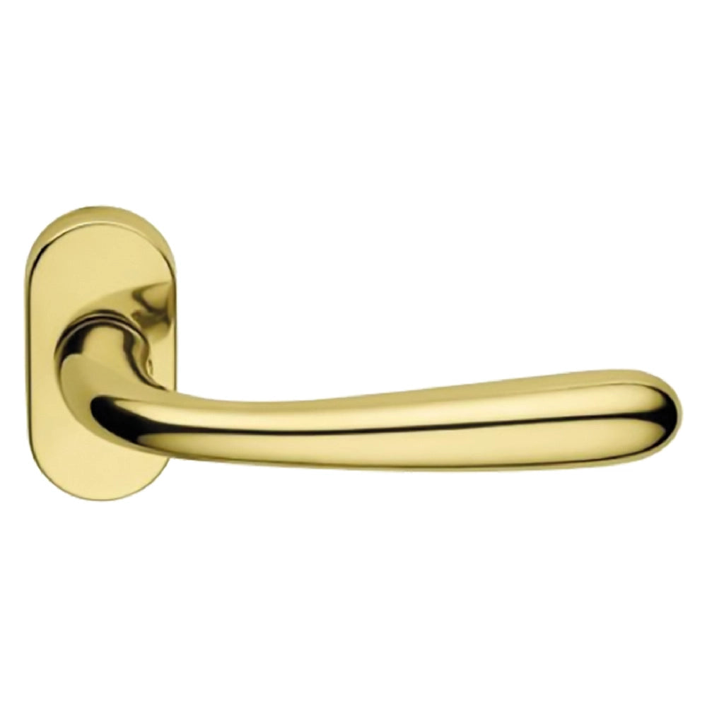 1pz maniglia porta blindata rosetta ovale 'goccia' sx - cromo satinato cod:ferx.3043098nlm