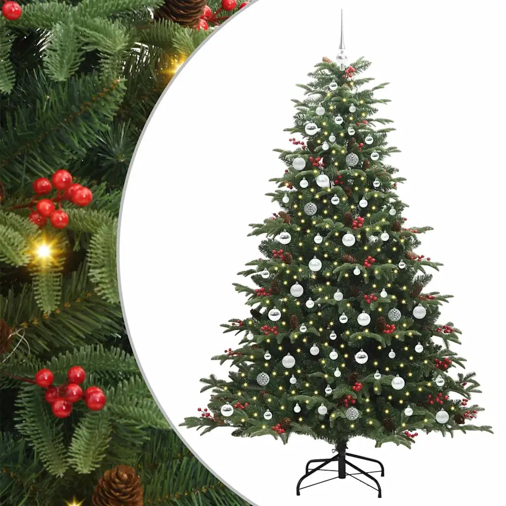 Albero di Natale artificiale con 300 LED Verde 210 cm