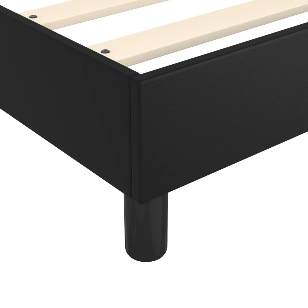 Struttura Letto a Rete a Molle Nero 200x200 cm in Similpelle